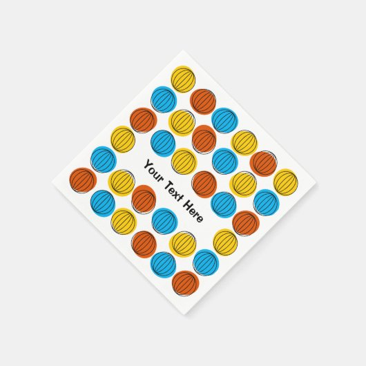 Wereldbol Multi Tekst papier servet (Hoek)