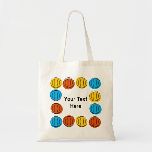 Wereldbol Multi 'Text' 2-side canvas tas (Voorkant)