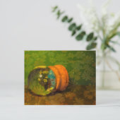 Wereldbol najaarsneeuw briefkaart (Staand voorkant)