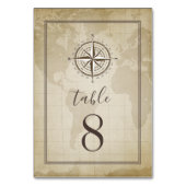  Wereldbol nautisch kompas bruiloft Kaart (Achterkant)