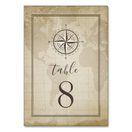  Wereldbol nautisch kompas bruiloft Kaart