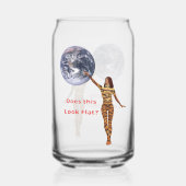 Wereldbol niet plat blikvorm glas (Voorkant)