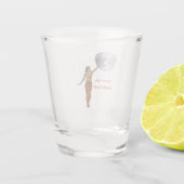 Wereldbol niet plat shot glas (Achterkant)