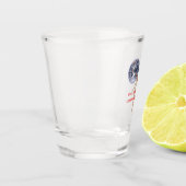Wereldbol niet plat shot glas (Links)