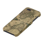 Wereldbol oude kaart iPhone hoesje (Onderkant)