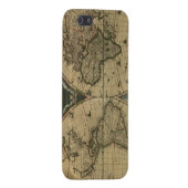 Wereldbol oude kaart iPhone hoesje (Achterkant Rechts)