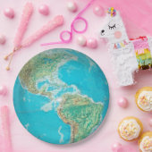 Wereldbol Papieren Bordje (Feest)