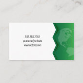 Wereldbol-pictogram | Groene aarde Visitekaartje (Achterkant)