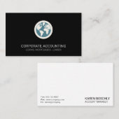 Wereldbol pictogram visitekaartje (Voorkant / Achterkant)