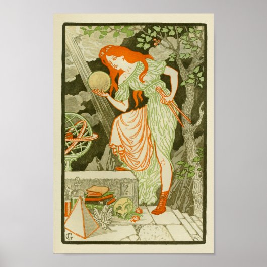 Wereldbol piramide voor vrouwelijke wetenschappers poster (Voorkant)