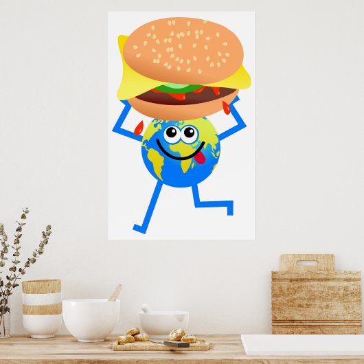 Wereldbol Poster (Keuken)