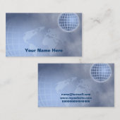 Wereldbol raster, Jouw naam hier Visitekaartje (Voorkant / Achterkant)