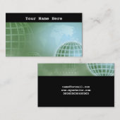 Wereldbol raster, Jouw naam hier Visitekaartje (Voorkant / Achterkant)