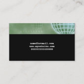 Wereldbol raster, Jouw naam hier Visitekaartje (Achterkant)