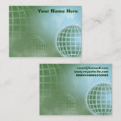 Wereldbol raster, Jouw naam hier Visitekaartje (Voorkant / Achterkant)