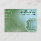 Wereldbol raster, Jouw naam hier Visitekaartje (Achterkant)