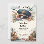 Wereldbol Reizen Afscheid Militair Going Away Part Kaart (Voorkant)