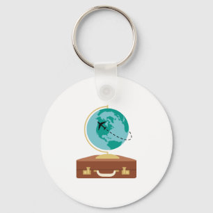 Wereldbol reizen sleutelhanger