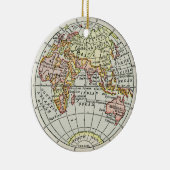 Wereldbol reizen  voor Oost-Hemisphere Keramisch Ornament (Rechts)