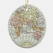Wereldbol reizen  voor Oost-Hemisphere Keramisch Ornament (Links)