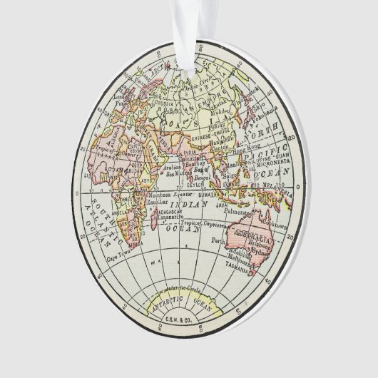 Wereldbol reizen  voor Oost-Hemisphere Ornament (voorkant)