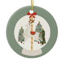 Wereldbol rendiersneeuw