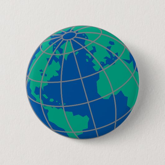 Wereldbol Ronde Button 5,7 Cm (Voorkant)