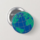 Wereldbol Ronde Button 5,7 Cm (Voorkant /achterkant)