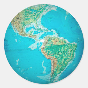 Wereldbol Ronde Sticker
