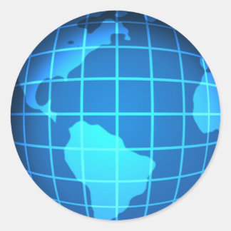 Wereldbol Ronde Sticker