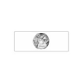  WERELDBOL RUBBER STAMP ZELFINKTENDE STEMPEL (Design)