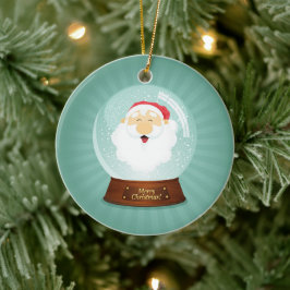 Wereldbol Santa Claus Face Keramisch Ornament