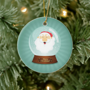 Wereldbol Santa Claus Face Keramisch Ornament