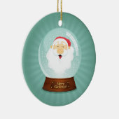 Wereldbol Santa Claus Face Keramisch Ornament (Rechts)