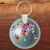 Wereldbol Sleutelhanger (Voorkant)
