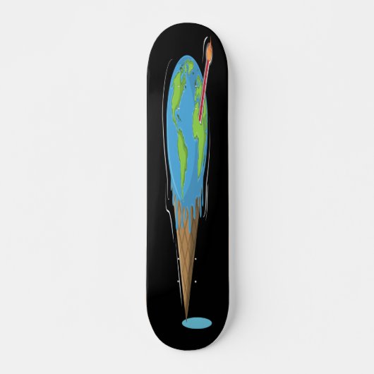 Wereldbol smeltthermometer persoonlijk skateboard (Voorkant)