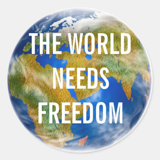 Wereldbol Sticker (Voorkant)