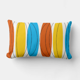 Wereldbol Stripe goot kussen blauw naar achteren