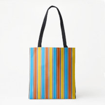 Wereldbol Stripe Klassiek over tas blauw achteraan