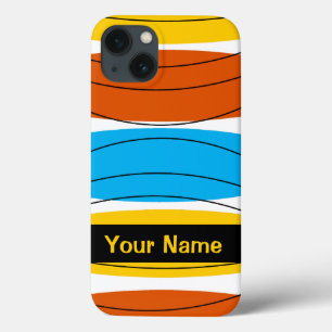 Wereldbol Stripe 'Name' iPad mini is nauwelijks aa iPhone 13 Hoesje