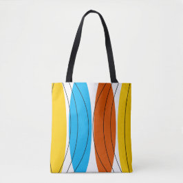 Wereldbol Stripe over tas blauw achteraan