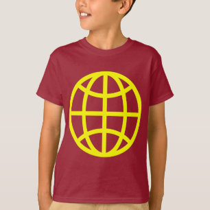 Wereldbol Symbool - Geel T-shirt