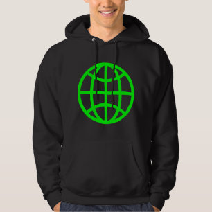 Wereldbol symbool - groen hoodie