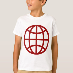 Wereldbol Symbool - Ruby Red T-shirt