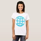 Wereldbol Symbool - Sky Blue T-shirt (Voorkant volledig)