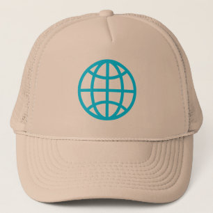 Wereldbol Symbool - Sky Blue Trucker Pet