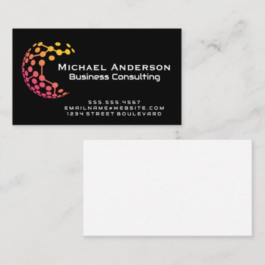 Wereldbol Tech Logo Visitekaartje (Voorkant / Achterkant)