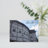 wereldbol theater londen briefkaart (Staand voorkant)