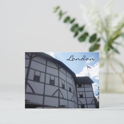 wereldbol theater londen briefkaart (Staand voorkant)