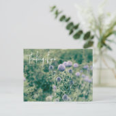 Wereldbol Thistle denkt aan jou Briefkaart (Staand voorkant)